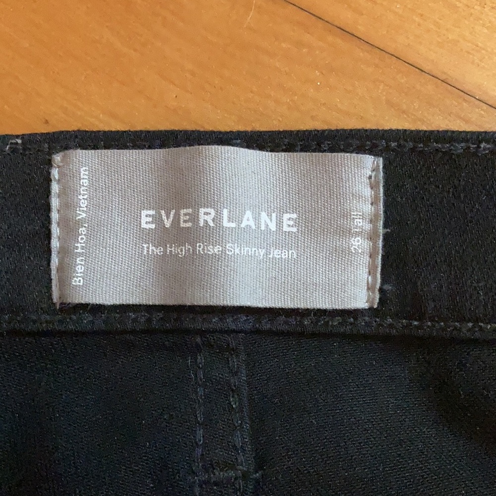 Everlane High Rise Skinny Black Tall Jean - Picture 3 of 8